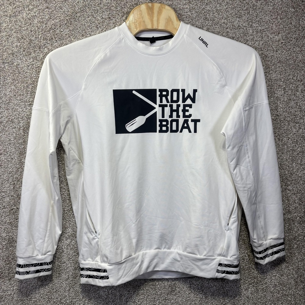 UNRL Gophers Sweatshirt Mens Large‎ White Row The Boat Graphic Crewneck